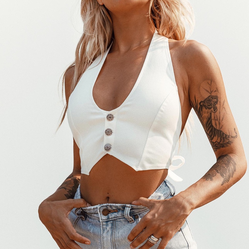 Western style halter top